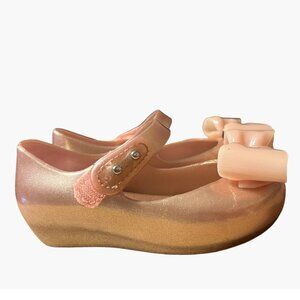 MELISSA SHOES Mini Ultragirl Bow 19 Shoe, Blush Pearlized Toddelr Girls Size 8 E